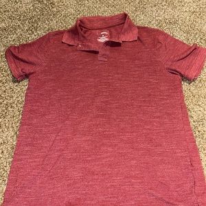 Red polo shirt